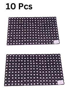 Buy Anti-slip door mat set consisting of 10 pieces, anti-slip bathroom mat, size for the entrance, bathroom, and front of the office rooms, 80*40 cm in Saudi Arabia