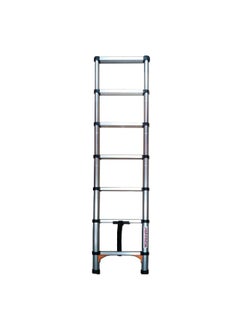 اشتري Telescoping Single Sided Aluminum Ladder - Lightweight, Telescoping Ladder for Home, Office & Outdoor Use | 10 Steps Folding Ladder with Anti-Slip Design | Heavy-Duty Multi-Use Ladder | 3 Meter في الامارات