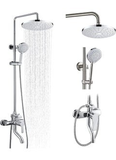 Buy Premium Shower Set Mixer With Rainfall Shower Head Luxury Bath Faucet in UAE