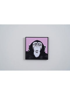 اشتري Funky Monkey Framed Wall Art 20x20Cm Pink في الامارات