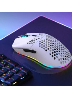 Buy Wireless RGB Gaming Mouse - 3600 DPI Adjustable, Lightweight Honeycomb Shell, Ergonomic Design, 7 RGB Backlight Modes, High-Capacity Battery, Dual System Support for PC, Laptop, MacBook in UAE