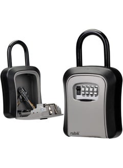 Buy Large Padlock Key Lock Box for Keys Storage with Hang Shackle and Combination Lock, Outdoor/Indoor Use for Home Hotel Office Shop Warehouse Garage in UAE