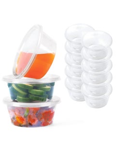 Buy Disposable Container With Lids Bowls For Food  Microwave Plastic Freezer Soup Pint Deli Round Containers 250 ml 25 PCS Kitchen Containers Storage Box Khaleej Pack in UAE