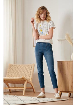 اشتري Women Slim Fit Washed Stretchable Denim Jeans, Blue في الامارات