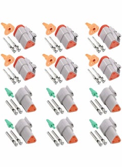 Buy DT Connector 3 Pin Gray Waterproof Electrical Wire Plug 42PC Way Sealed Male and Female for Motorcycle Scooter Car Truck Boats in Saudi Arabia