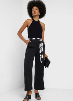 Buy Wide Leg Belted Pants in Saudi Arabia