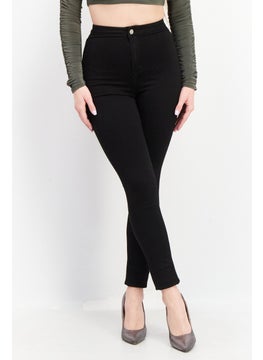 اشتري Women Skinny Fit High Waist Stretchable Jeans, Black في الامارات