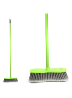 Buy Clean and Care Indoor Broom with Iron Stick Home Kitchen Cleaning Stiff Bristle Long Handle Muti purpose to Use Multicolor in UAE