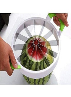 Buy Watermelon Slicer Melon Cutter Knife stainless steel Fruit Cutting Slicer for Cantaloup Melon,Pineapple,Honeydew,Watermelon Slicer Cutter Comfort Silicone Handle in UAE