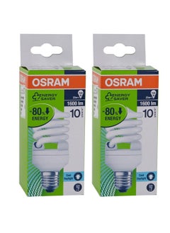 اشتري Osram Energy Saving Lamp 23W Cool Daylight Pack of 2 في الامارات