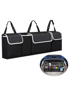 اشتري NOAEOU Car Trunk Organizer and Storage, Backseat Hanging Organizer for SUV, Truck, MPV, Waterproof, Collapsible Cargo Storage Bag with 4 Pockets, Car Interior Accessories (Black) في السعودية