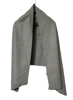 Buy Solid Wool Winter Scarf/Shawl/Wrap/Keffiyeh/Headscarf/Blanket For Men & Women - XLarge Size 75x200cm - Light Grey in Egypt