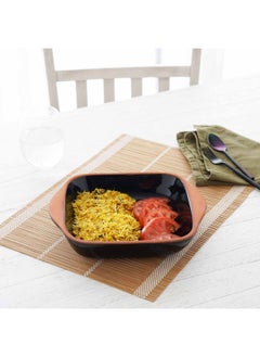 Buy Viapot Baku Serving Platter 23x23x6.5cm - Black in UAE