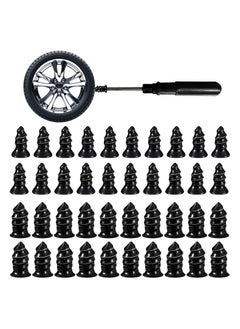 Buy 40 PCS Tire Repair Rubber Nail Set Car Tire Fast Repair Nails With Screw Driver Self Service Tire Repair Tool Kit 20 Small And 20 Large in Saudi Arabia