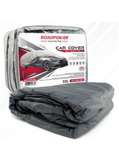 Buy zipper Car Cover With Mirror Pocket For All Weather Waterproof Windproof Dustproof Full Covers PVC And Cotton Fabric Tight Taffeta smooth Non-Abrasive (XXL 220''X 80''X 48'') in UAE