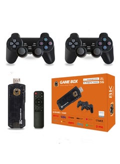 Buy X8 4K Game Stick 2023 New Retro Video Game Console 64G 10000 Games Installed Android 11.1 TV Box Dual System Wireless Controller in UAE