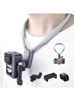اشتري Magnetic POV Neck Selfie Holder with Phone Clip Vertical Mount Kit, Hand Free Video Vlog Necklace Lanyard Body Strap Attachment في السعودية