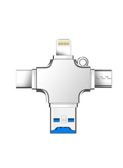 اشتري 4-in-1 Multifunctional TF Card Reader for Smart Devicesmicro + type-c + Apple + USB + TF card slot micro + type-c + Apple + USB + TF card slot في السعودية