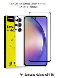 Buy Full Screen Protector With Camera Protector For Samsung Galaxy A54 5G Black/Clear in Saudi Arabia