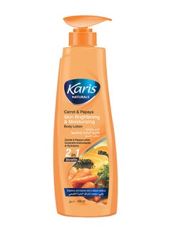Buy Karis Natural Body Lotion Carrot & Papaya 400 ml in UAE