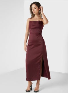 اشتري Square Neck Slit Dress في الامارات