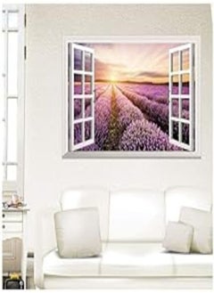 Buy Wall Sticker 3D Fake Window Rural Sunrise Wall Sticker PVC Material Self-adhesive Removable Environmental Protection Living Room Bedroom Porch Creative Decoration Sticker in Egypt