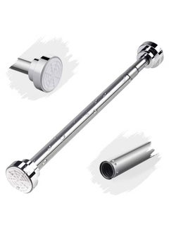 Buy Shower Curtain Rod, 40-66 inch Adjustable Tension Spring,Telescopic Curtain Pole Stainless Steel Extendable Clothes Rail Extendable Pole,No Drilling in Saudi Arabia