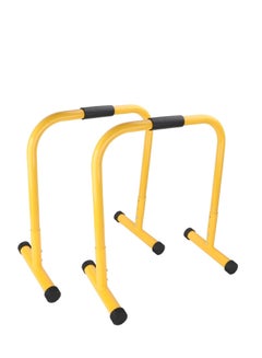 Buy Fitness Push Up Bar Dip Station Stand Calisthenics Gymastics Training Parrallel Bar For Men & Women Home and Gym Equipent (Yellow) in UAE