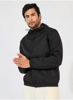 Buy Fully Lined Elasticated Hem Detail Windbreaker Jacket in Saudi Arabia