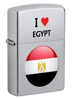 Buy I love Egypt Design Satin Chrome Windproof Lighter in UAE