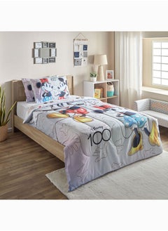 Buy Mickey Minnie 2-Piece Twin Comforter Set 220 x 160 cm in UAE