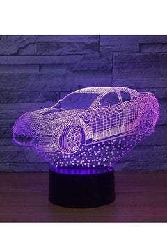 Buy 3D Lamp Super Fast Design Car 7/16 Color LED Night Lamps For Kids Touch LED Table Baby Sleep Multicolor Night Light Hologram Home Decor in UAE