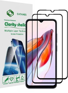 Buy 2 Pack For Xiaomi Redmi 12C Screen Protector Tempered Glass Full Glue Back in UAE