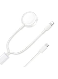 Buy Apple Watch Iphone USB C Cable, Smart IWatch Magnetic Cable For Watch Series 8 7 6 5 4 3 2 1 SE1 SE2 & iPhone 14/13/12/11, Type C 2-in-1 Fast Charging for iPhone&Watch-6ft (White) in Saudi Arabia