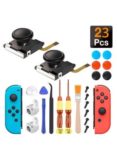 اشتري (2 Pack) Joystick Replacement for Joycon, Switch Analog Stick Parts Nintendo Joy Con Controller Thumbstick, Include Full Repair Tool Kit and 2 Metal Lock Buckles, Jon في السعودية