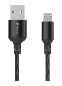 Buy Celebrat CB-32 Portable USB To Micro Fast Charge And Data Transmission Cable With Braided wire Design And Practical Fits Mobile Phone 2.4A /480mbps /1000mm - Black in Egypt