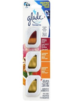 اشتري Glade Automotive Vent Oil Air Freshener: 2-in-1 Hawaiian Breeze & Vanilla Passion Fruit and Hawaiian Breeze; 4mL Each, 3 Count في الامارات