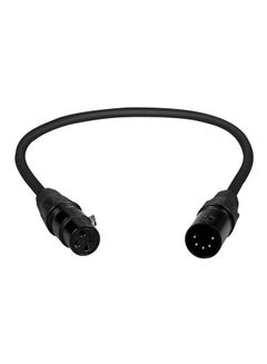 Buy 3-Pin Female To 5-Pin Male XLR Adapter Cable For Microphone Stage Light Black in Saudi Arabia