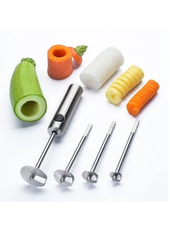 Buy Stainless Steel Vegetable Drill Fruit Corer And Veggie Spiralizer Twister Set in Saudi Arabia