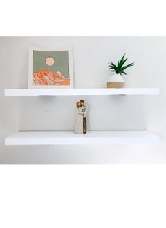 Buy Floating Wall Mounted Shelves, Set of 2 Display Ledge Storage Shelves Bedroom Office Kitchen Living Room, Modern Home Decor, Trophy Display, Photo Frames in UAE