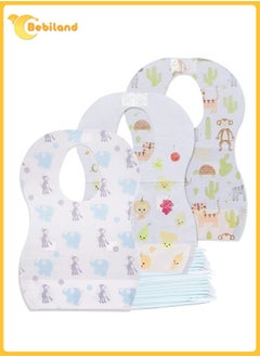 Buy Pack Of 30 Adjustable And Disposable Travel Pack Baby Bibs in Saudi Arabia