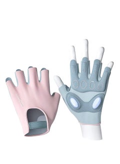 اشتري Workout Gloves for Women Fingerless Weight Lifting Gloves for Exercise Lightweight Breathable Gym Gloves for Weightlifting Fitness Training Climbing Cycling and Rowing في الامارات