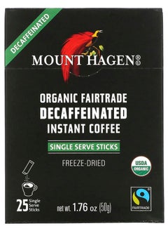 اشتري Organic Fairtrade Instant Coffee Decaffeinated 25 Single Serve Sticks 1.76 oz (50 g) في الامارات