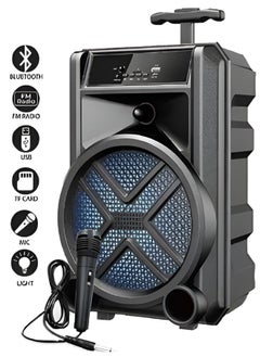 اشتري Wireless Bluetooth Speaker, Stereo Sound, FM Radio, TF Memory, USB Input, Mic Input rechargeable في السعودية