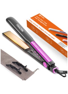 Buy Ionic Hair Straightener Fast Heating Titanium Flat with Negative Ions to Create Sleek Style 3D Floating Wide Plate for both Thick and Thin Hair in UAE