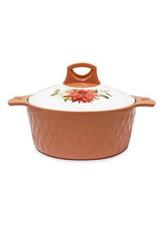 اشتري Casserole Steel Insulated Hotpot Diamond Brown (5000 Ml) في الامارات