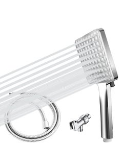 Buy High-Pressure Shower Head with 6 Spray Modes and 1.5m Hose - Shower Head Holder Included - Water-Saving Shower Set for Bath Taps in UAE