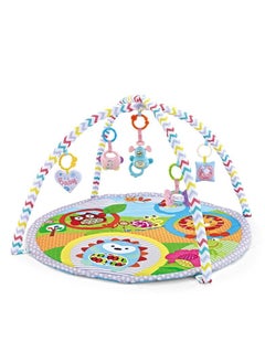 Buy Baby Gym Activity Center with Play Mat and 5 Sensory Teether Toys in UAE