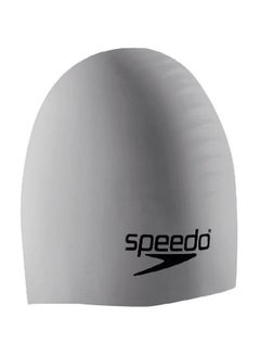 Buy Speedo Unisex-Adult Swim Cap Silicone Silver in UAE