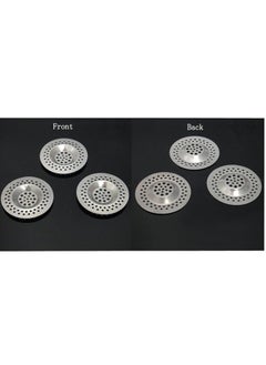 اشتري Stainless Steel Kitchen Sink Strainer, Bathroom Drain Stopper Hair Catcher, Bathtub Drain Protector, 3 Pieces 7.5cm (3 Inch) (Silver) في مصر